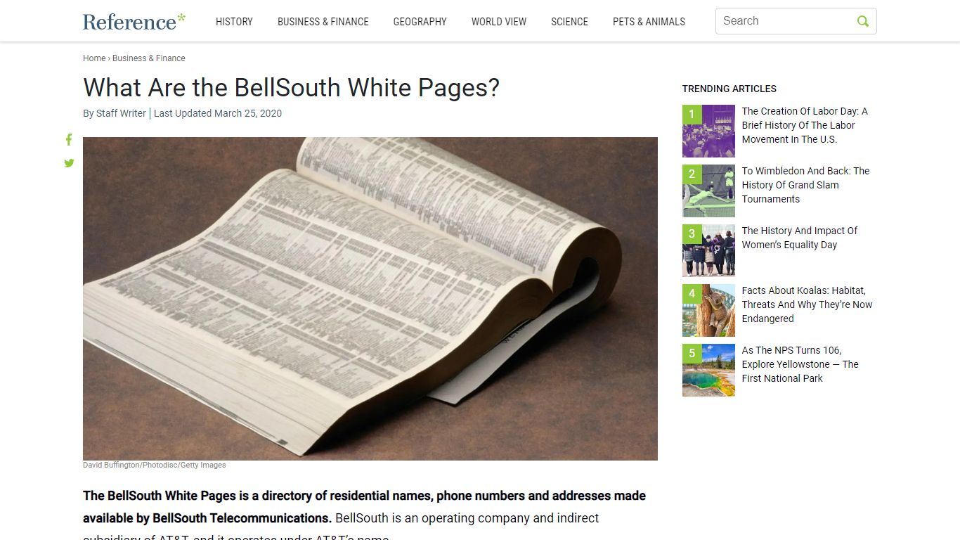 What Are the BellSouth White Pages? - Reference.com